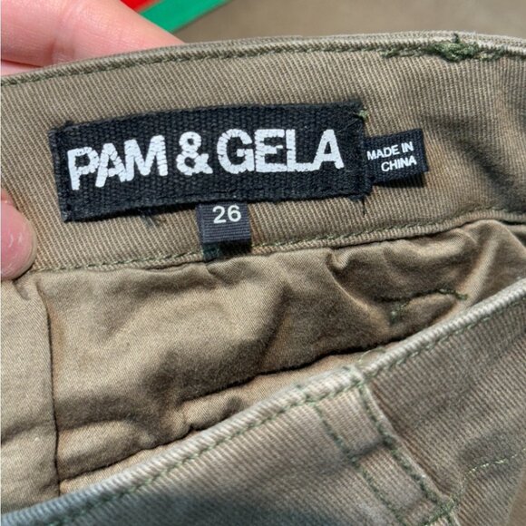 Pam & Gela Twill Utility Side Stripe Mid-Rise Ankle Skinny Pants - Picture 11 of 14